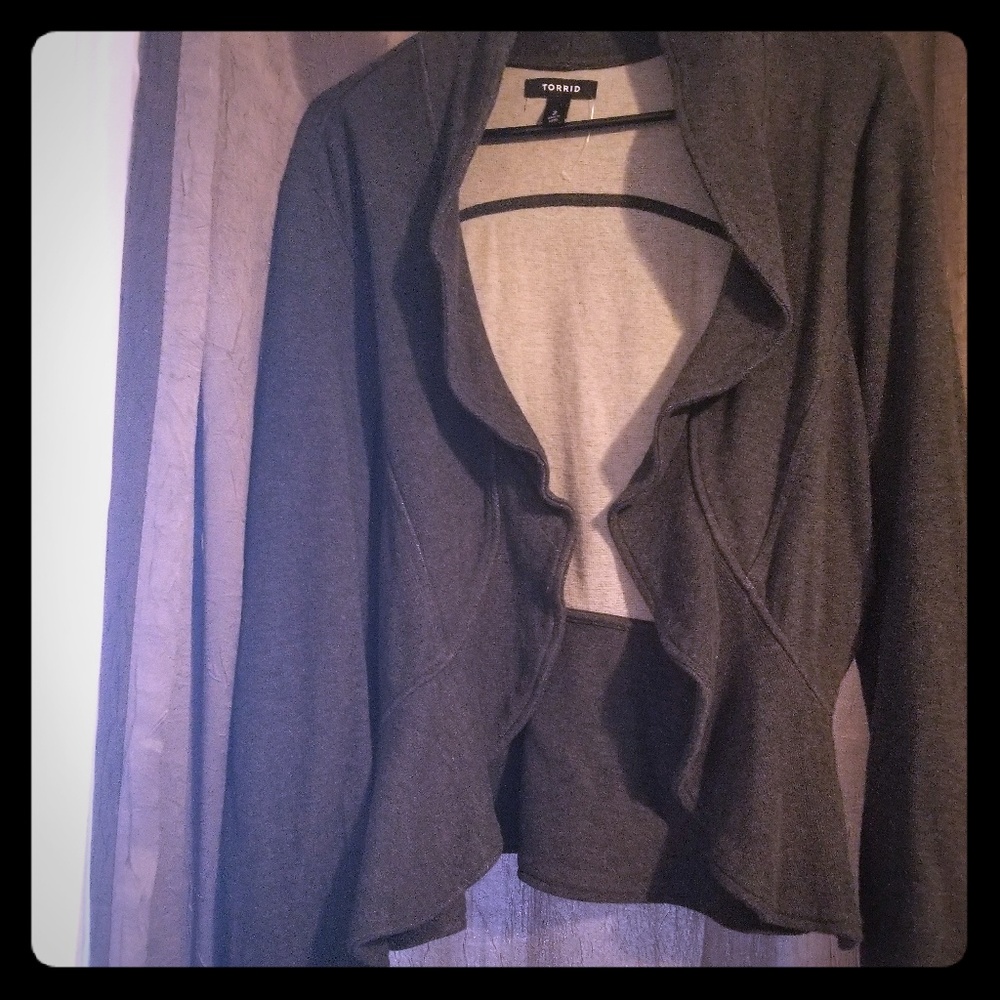 Torrid ruffled blazer 2